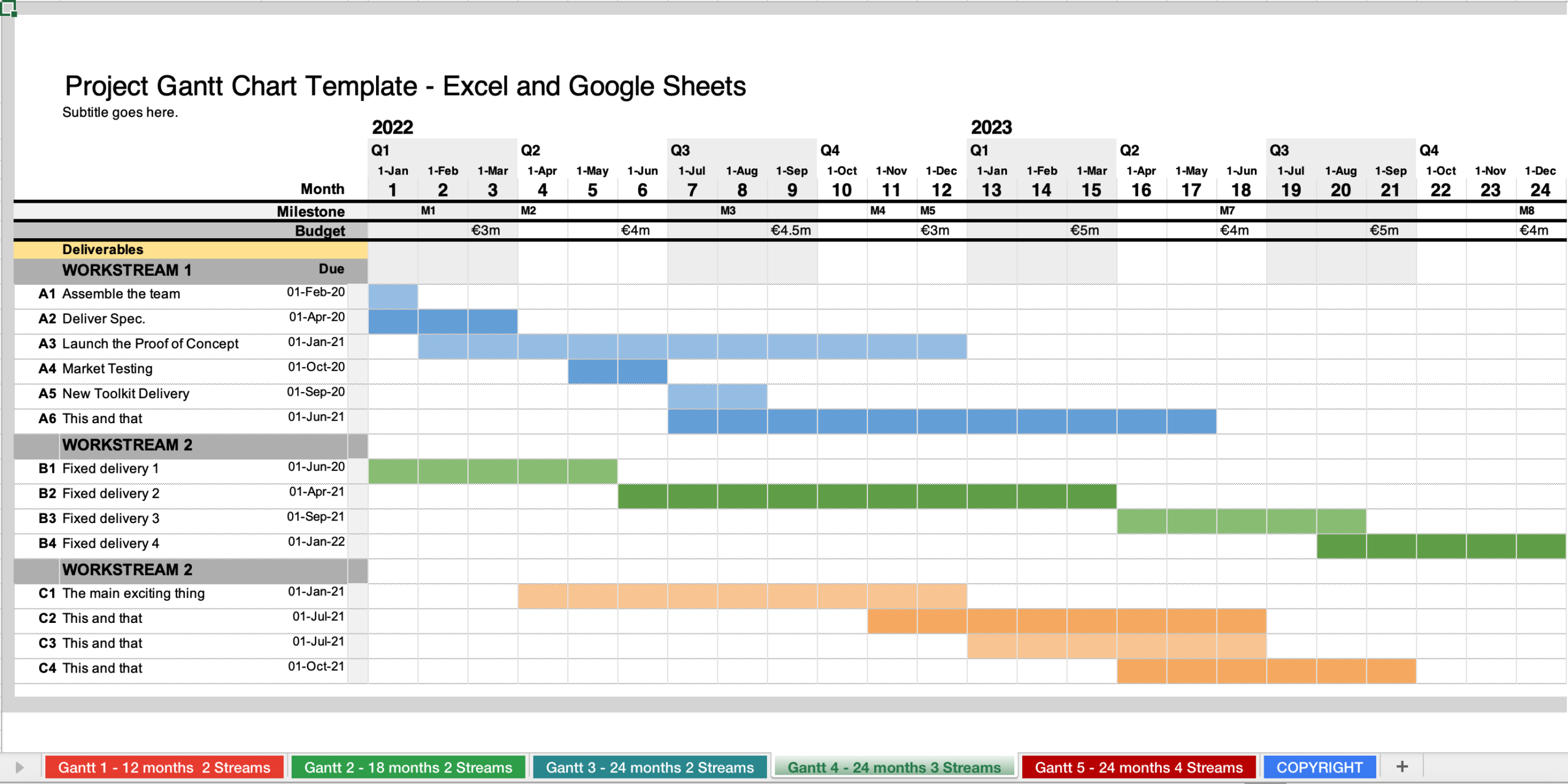 Gantt Chart Excel Template Google Sheets Compatible Gantt Chart Excel Template Google Sheets Compatible