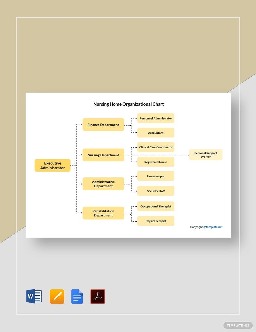 Home Care Agency Organization Chart Template In Word PDF Pages Home Care Agency Organization Chart Template In Word PDF Pages