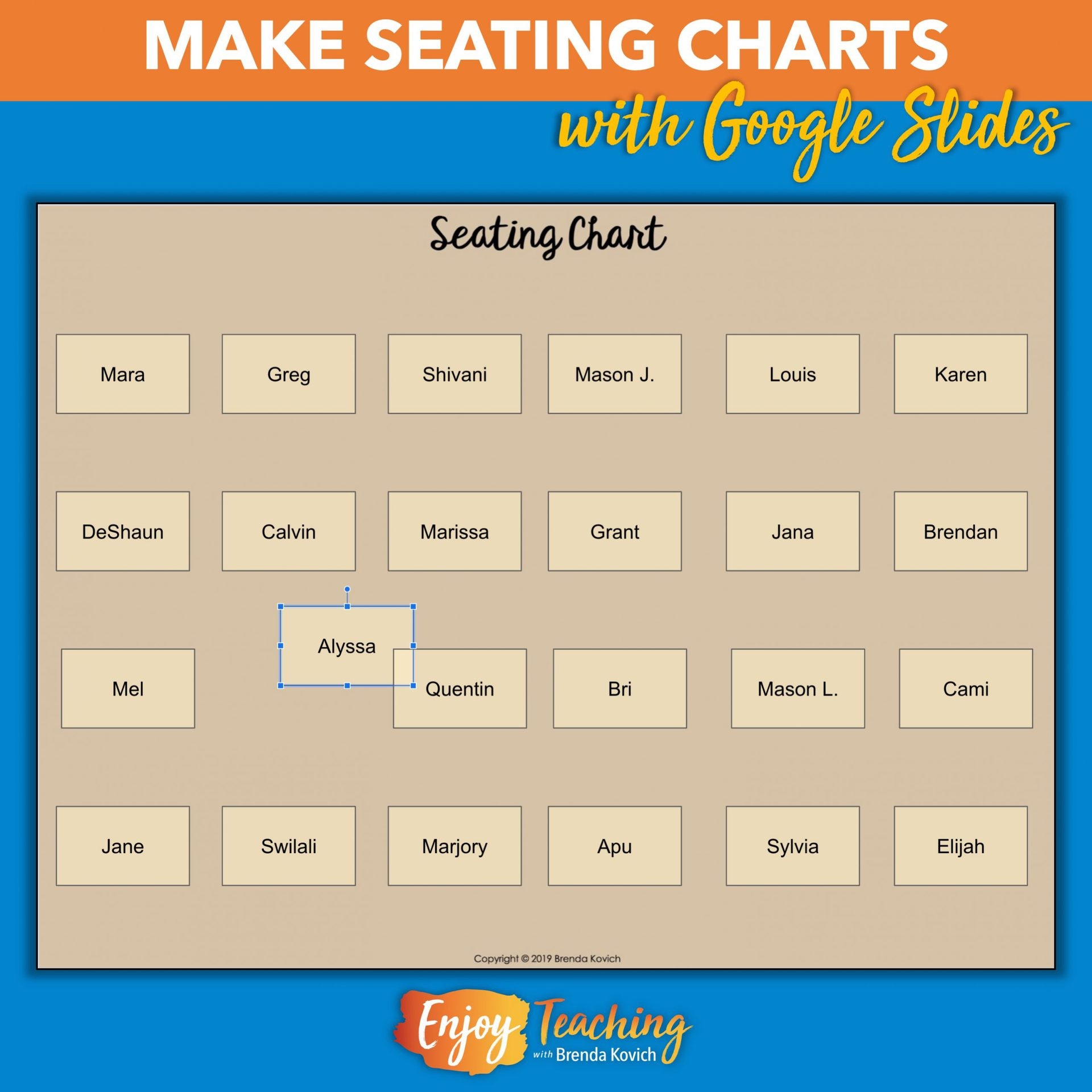 Free Seating Chart Template