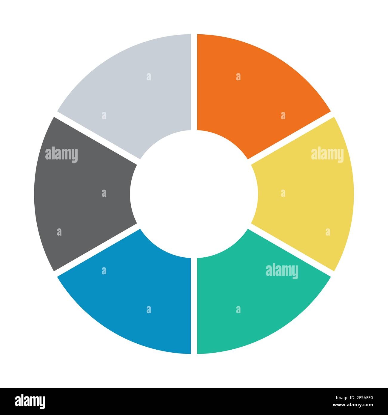 Infographic Pie Chart Cycle Presentation Diagram 6 Section Vector Isolated On White Background Stock Vector Image Art Alamy