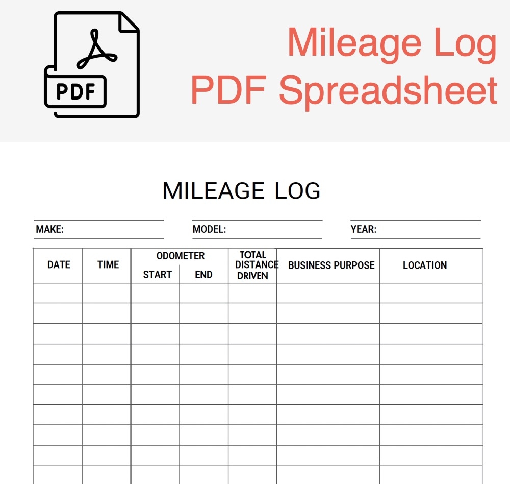 IRS Printable Mileage Log Templates Free Excel U0026 PDF U0026 Google IRS Printable Mileage Log Templates Free Excel U0026 PDF U0026 Google