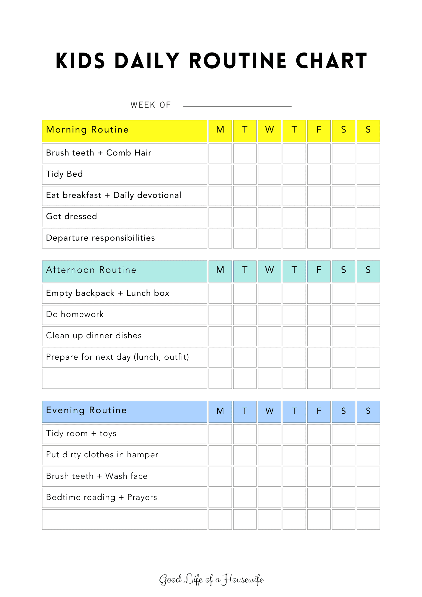 Kids Daily Routine Chart Good Life Of A Housewife Kids Daily Routine Chart Good Life Of A Housewife