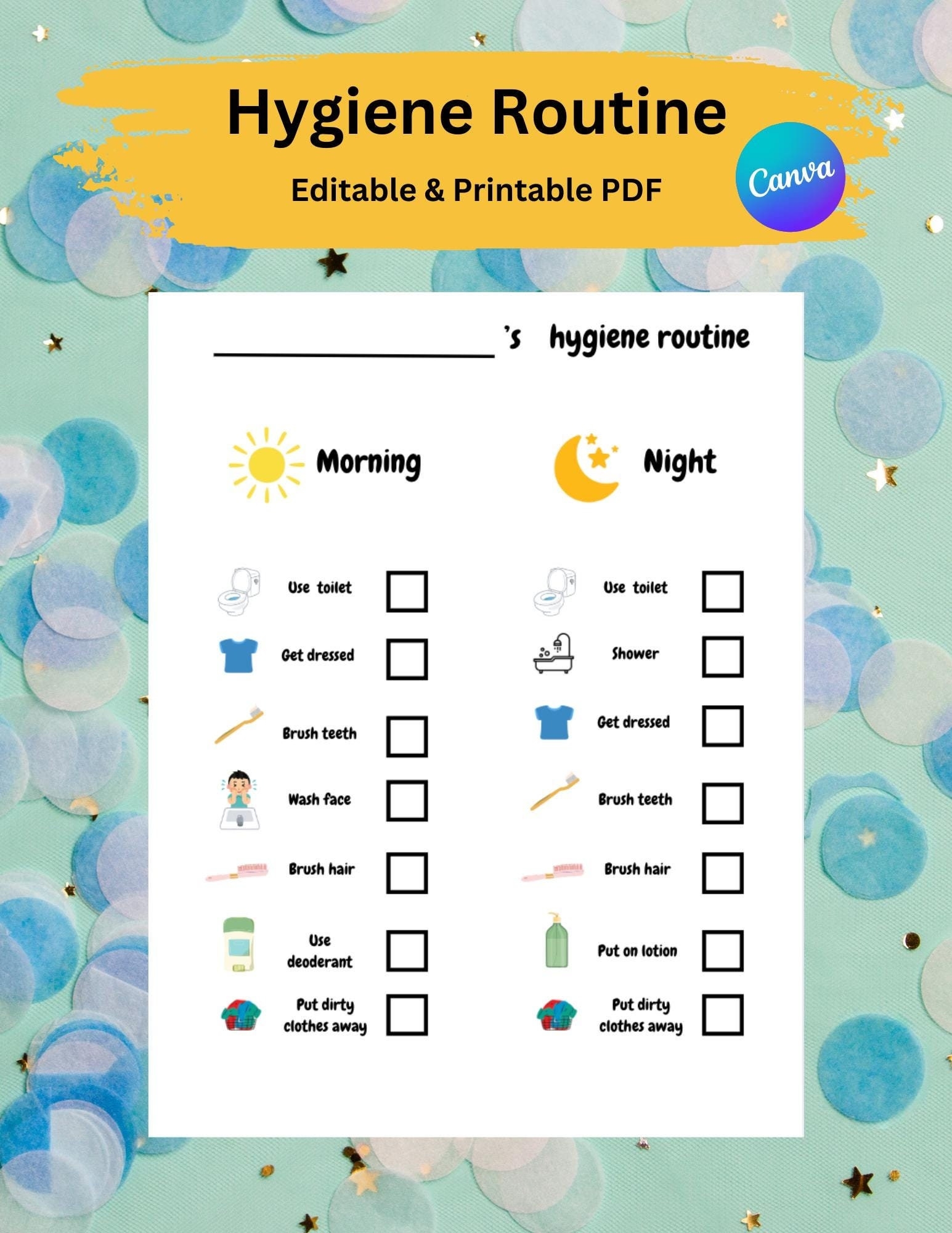 Printable Hygiene Chart For Middle Schoolers Printable Hygiene Chart For Middle Schoolers