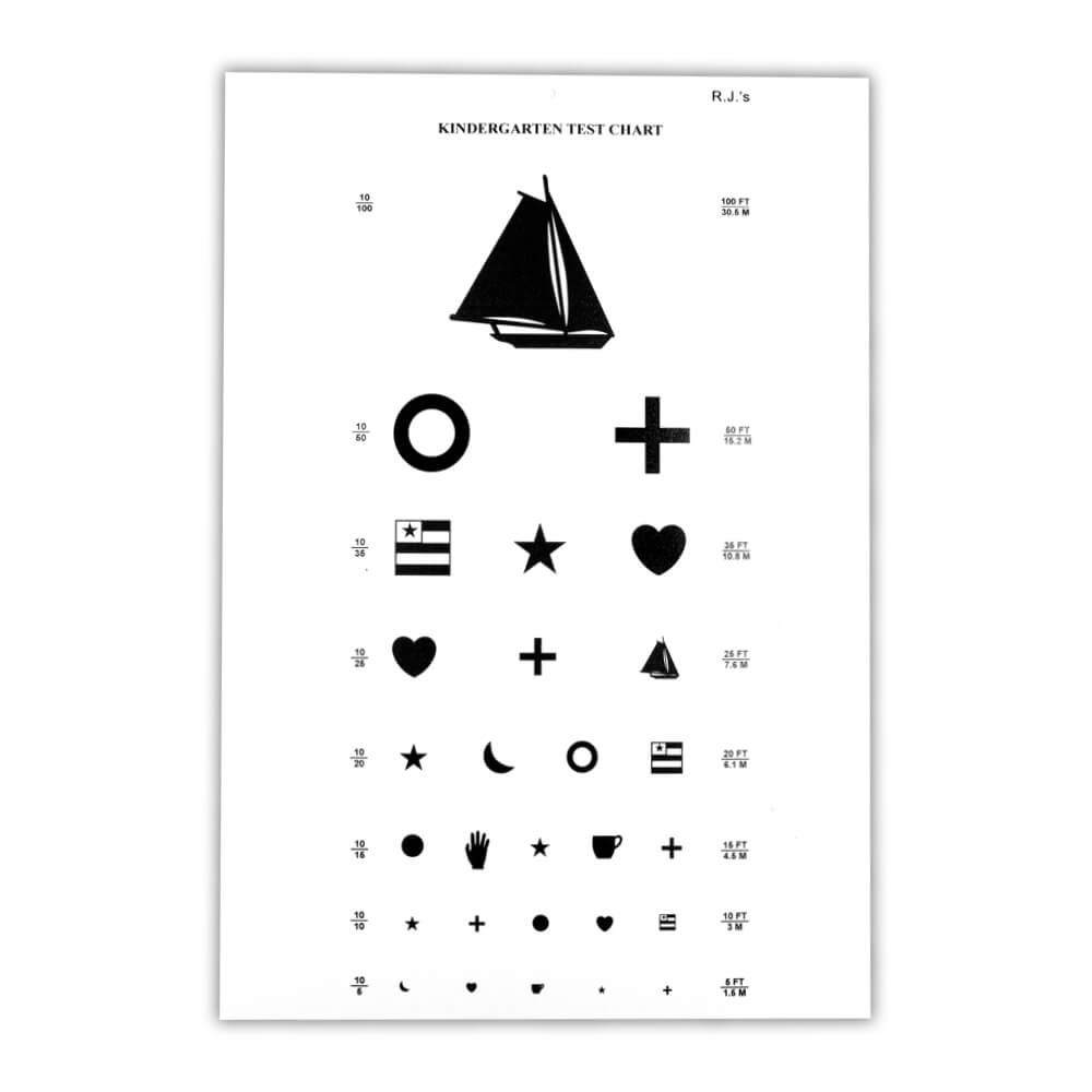 Kindergarten Eye Chart 10 Distance Amcon Labs