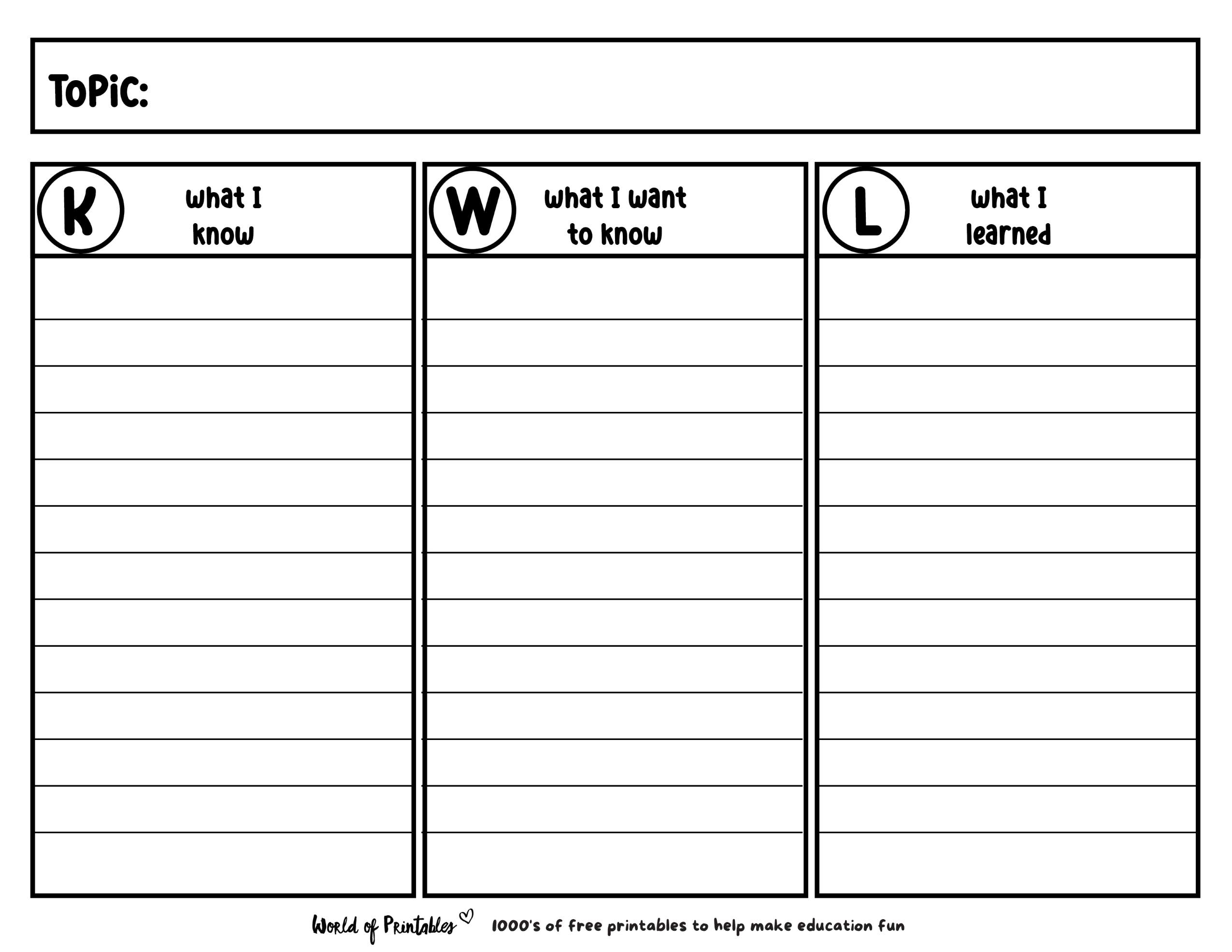 KWL Chart 14 Templates World Of Printables KWL Chart 14 Templates World Of Printables