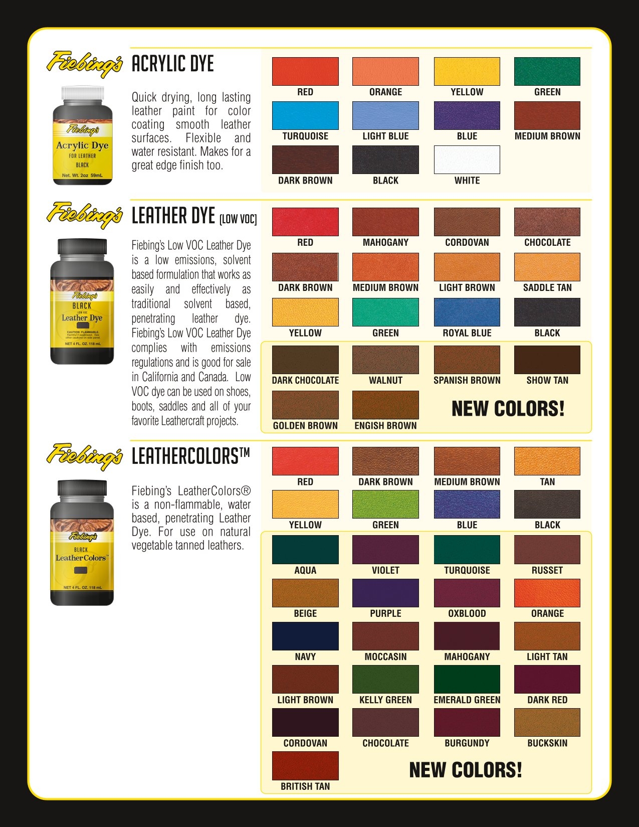 LeatherColors Fiebing s LeatherColors Fiebing s