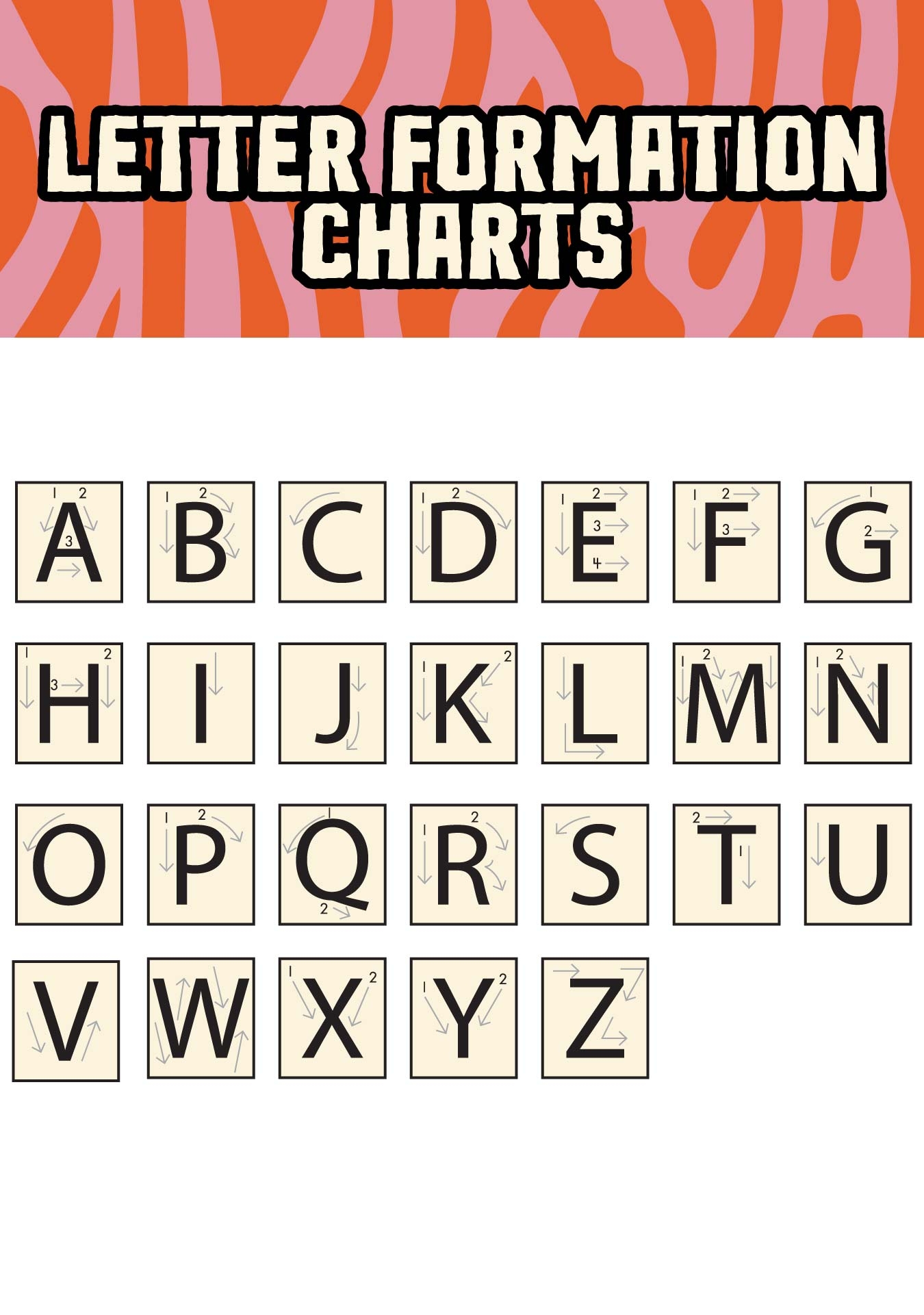 Letter Formation Chart Free Printable