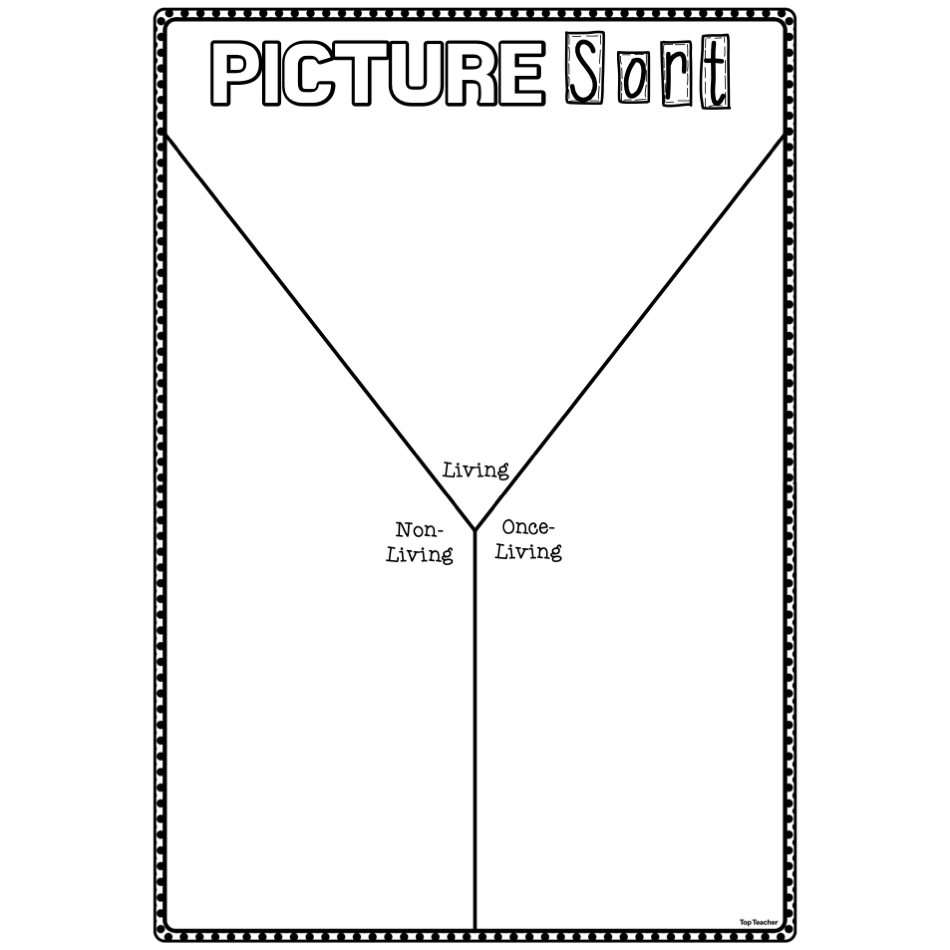Living Non Living Or Once Living Picture Sort Worksheet Top Teacher