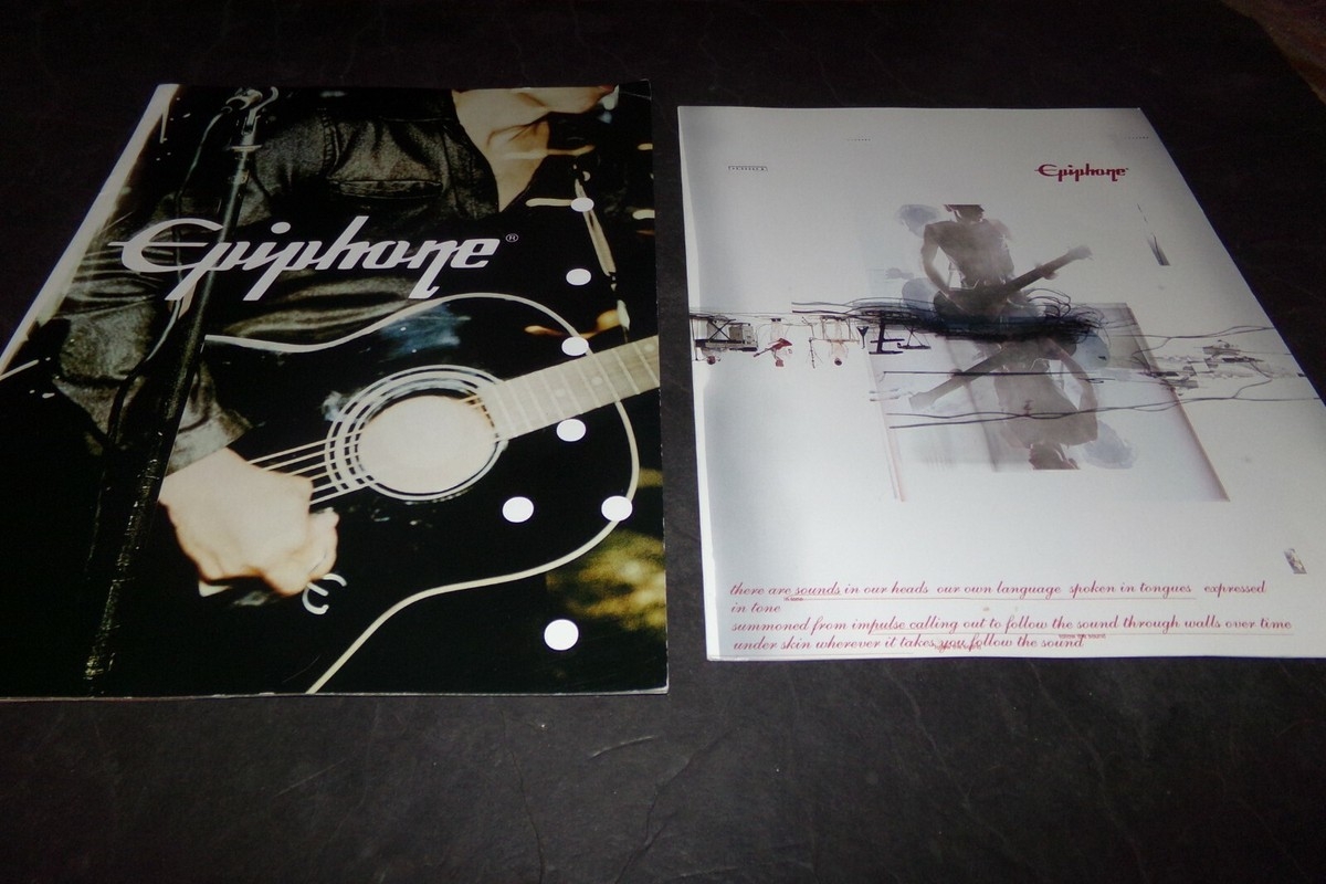Lot 2 Guitar Catalogs Epiphone Chet Adkins John Lennon Replicas Hummingbird EBay