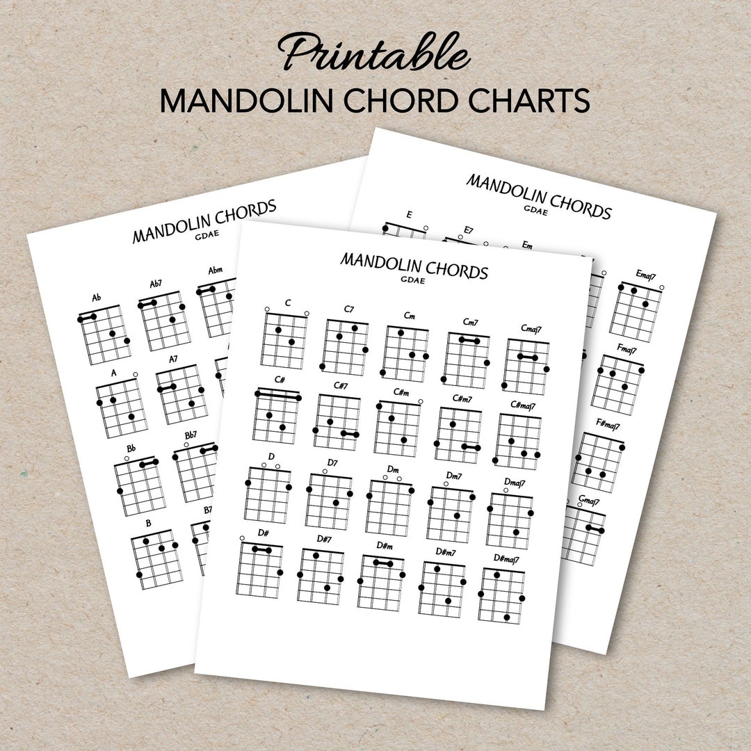 Mandolin Chord Charts Printable PDF Format Letter Size Print At Home Etsy Mandolin Chord Charts Printable PDF Format Letter Size Print At Home Etsy