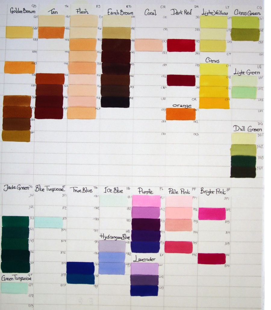 Printable Color Chart For Spectrum Noir