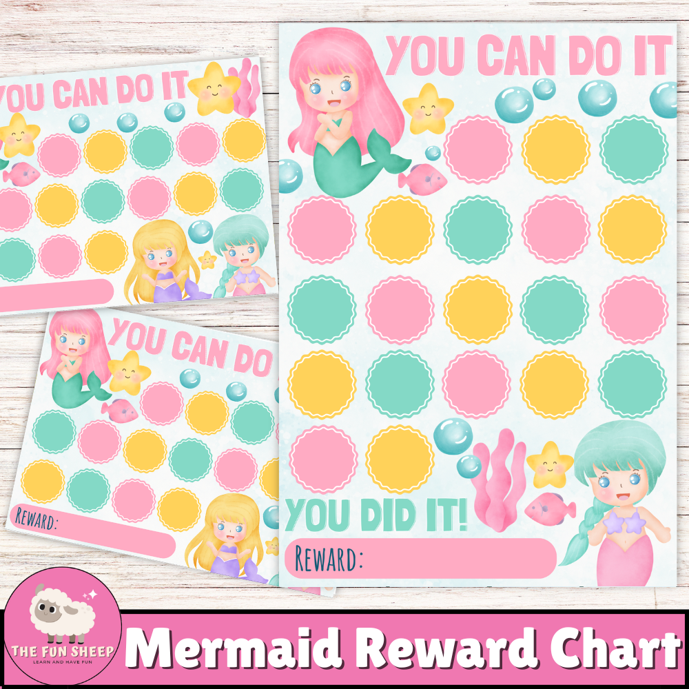 Mermaid Reward Chart Printable Behavior Chart Cute Mermaid Chore Chart Made By Teachers