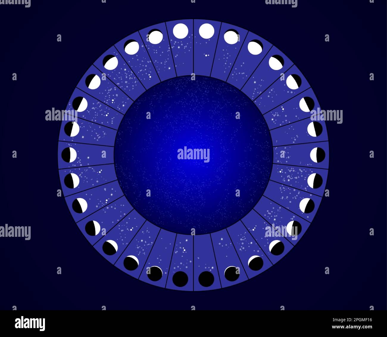 Moon Phases Circle Hi res Stock Photography And Images Alamy