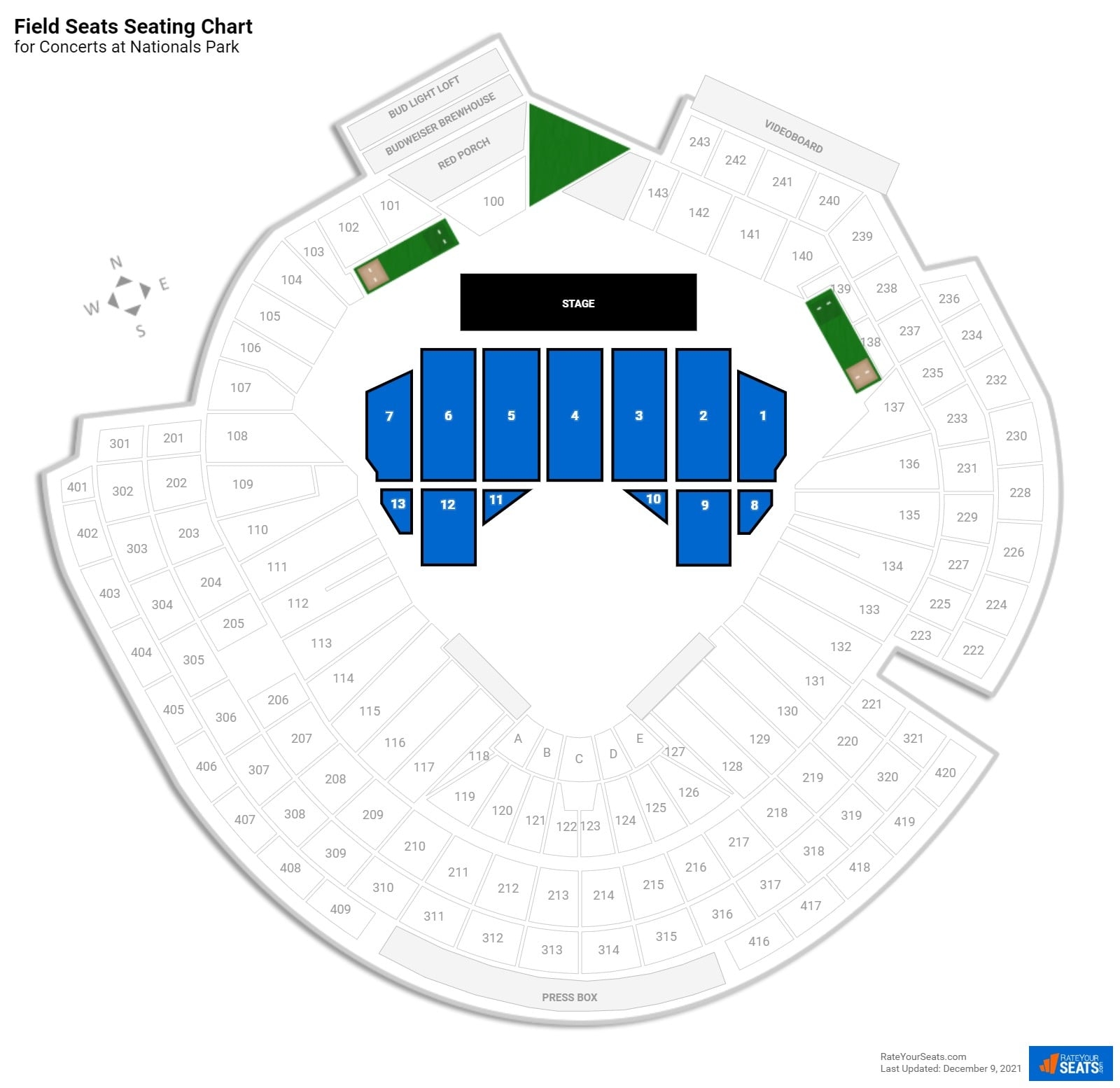 Printable Nationals Park Seating Chart