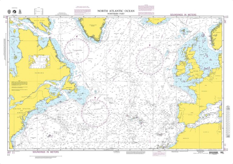 NGA Nautical Chart 11 North Atlantic Ocean Northern Part 