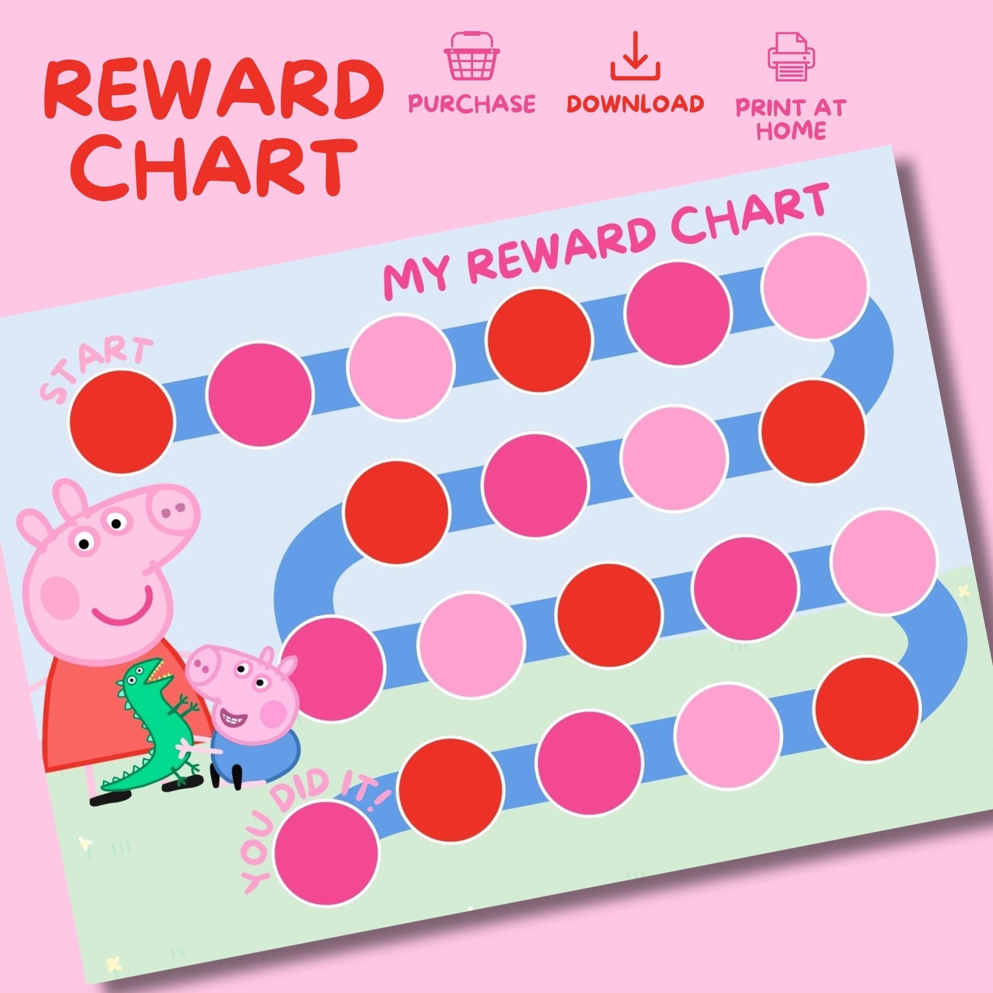 Peppa Pig Printable Reward Chart Etsy