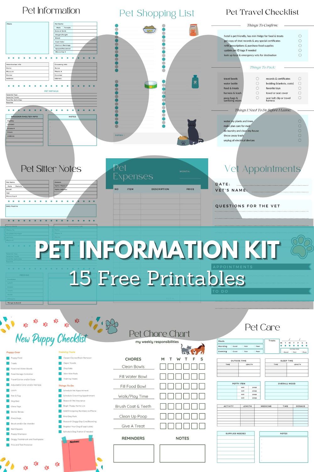 Pet Information Kit Free Pet Printables For Your Family