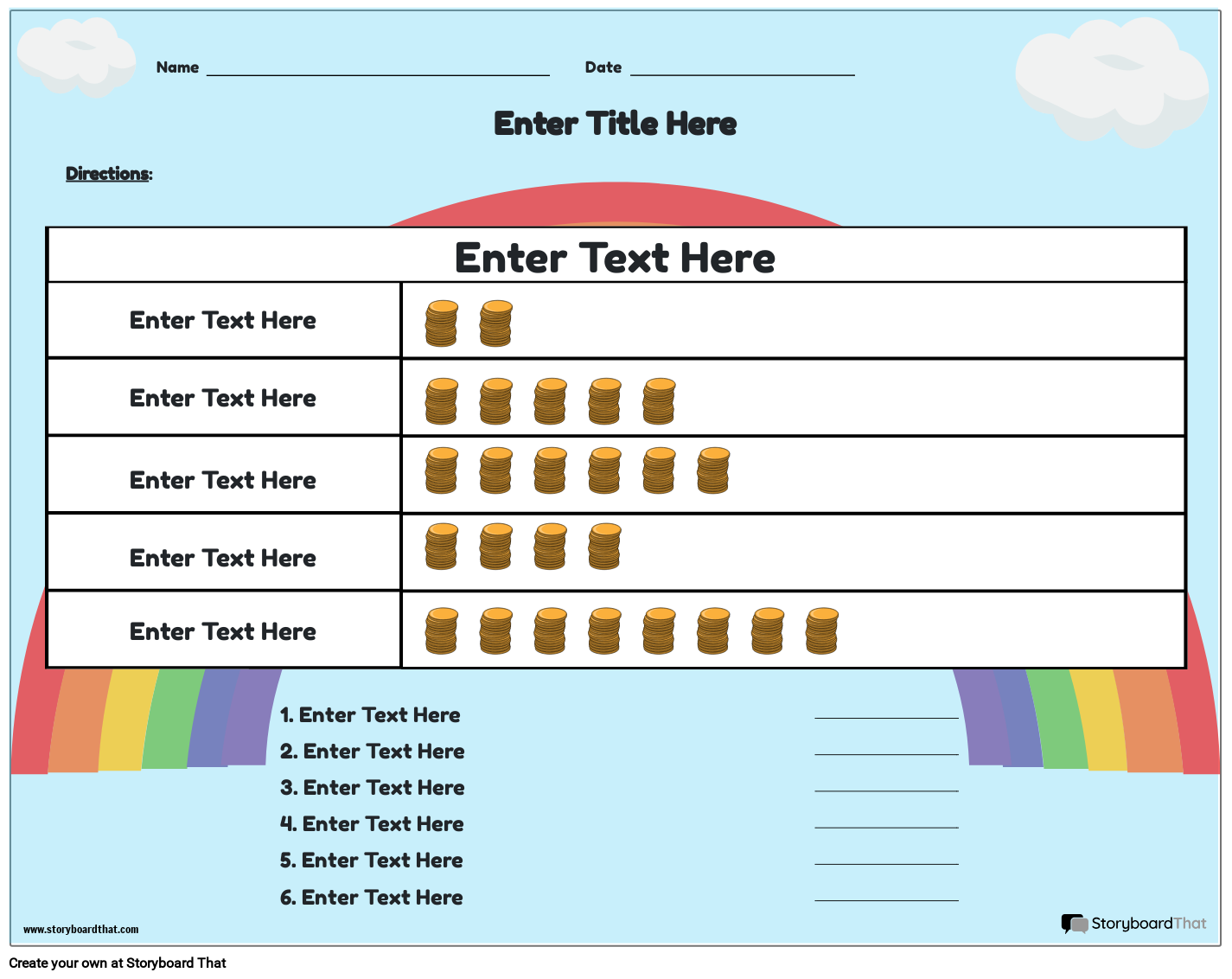 Pictograph Chart Printable