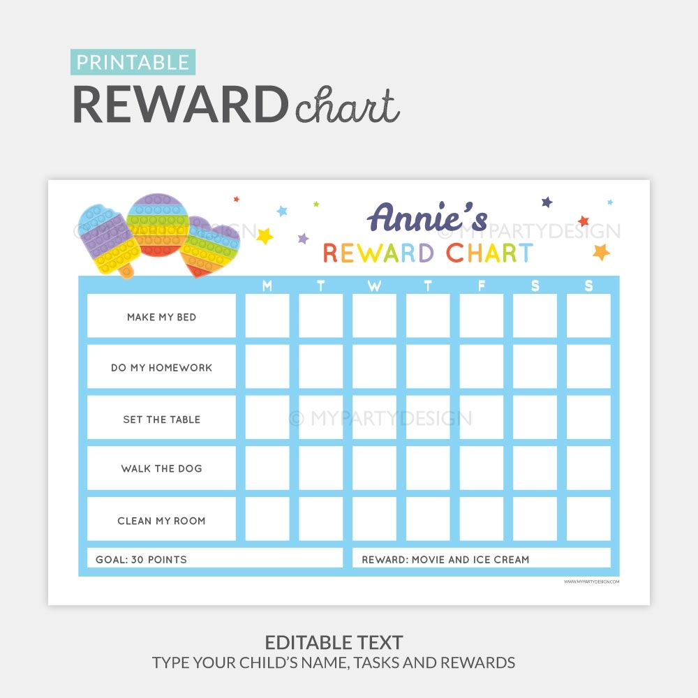 Free Printable Reward Chart Template