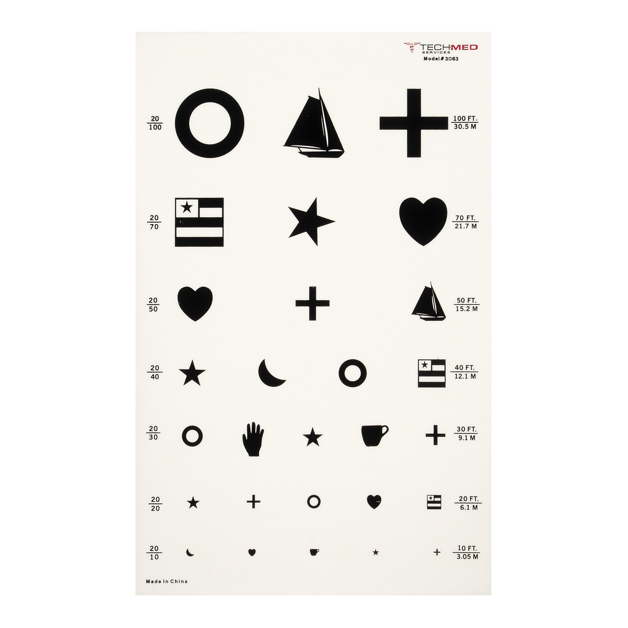 20 Ft Eye Chart Kindergarten Printable