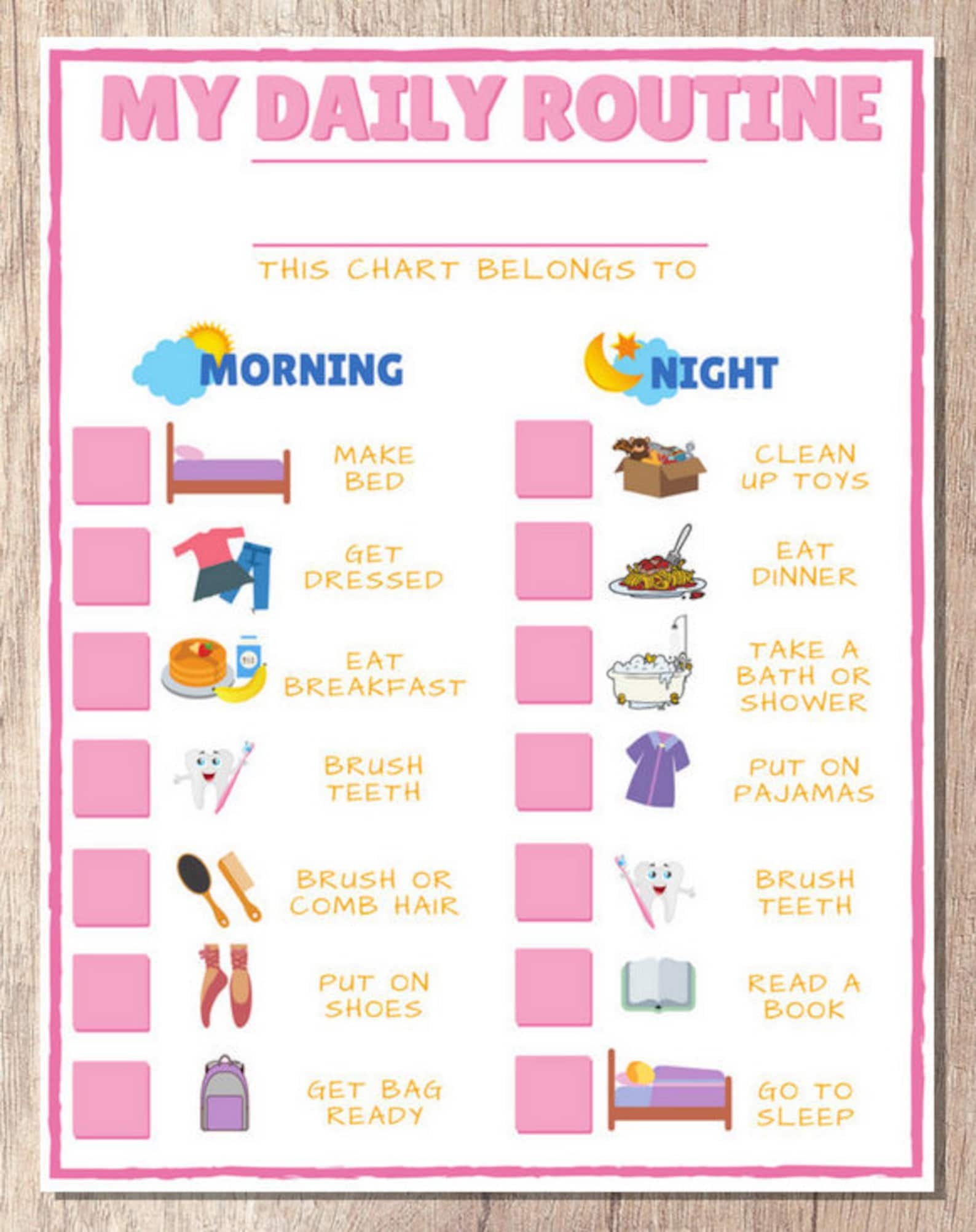 Printable Daily Hygiene Chart