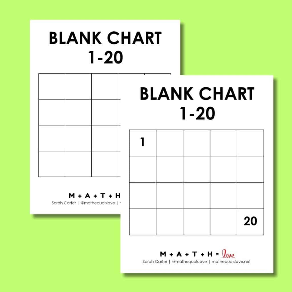 Printable Number Chart 1 20 Free PDF Templates Printable Number Chart 1 20 Free PDF Templates
