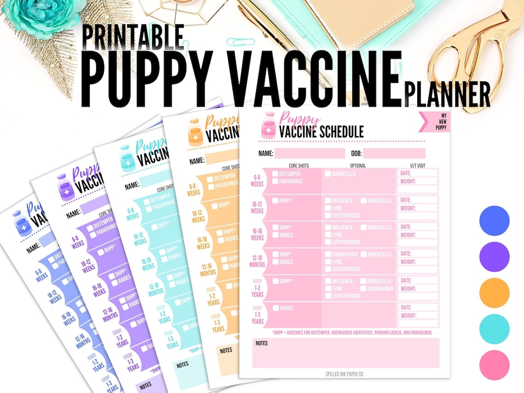 Printable Puppy Vaccination Chart Printable Puppy Vaccination Chart