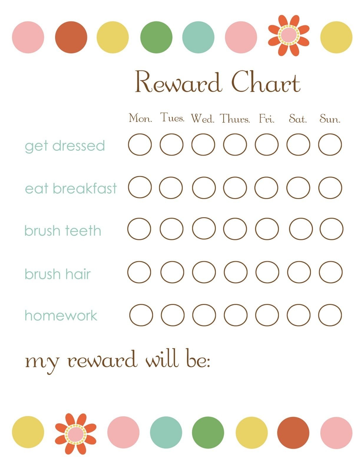 Printable Reward Charts For Kids Activity Shelter Worksheets Library