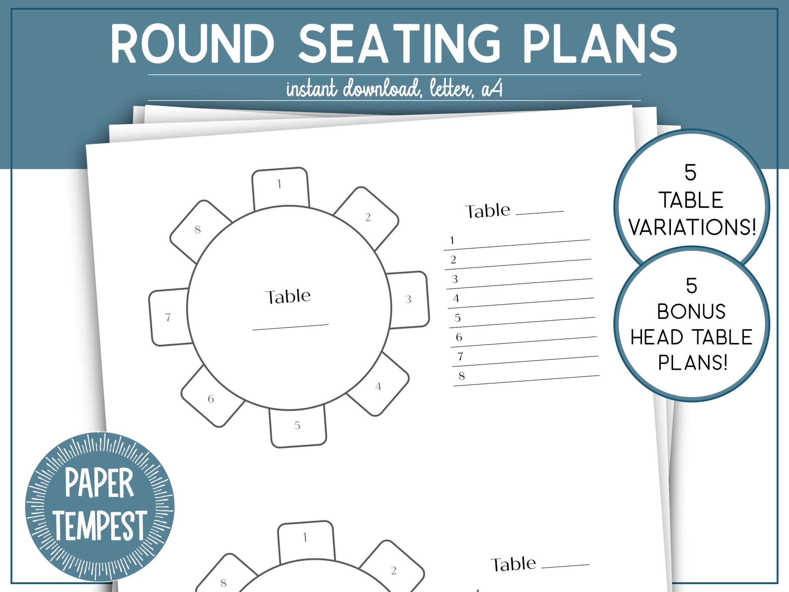 Printable Wedding Table Seating Chart Template Round Table Printable Wedding Table Seating Chart Template Round Table