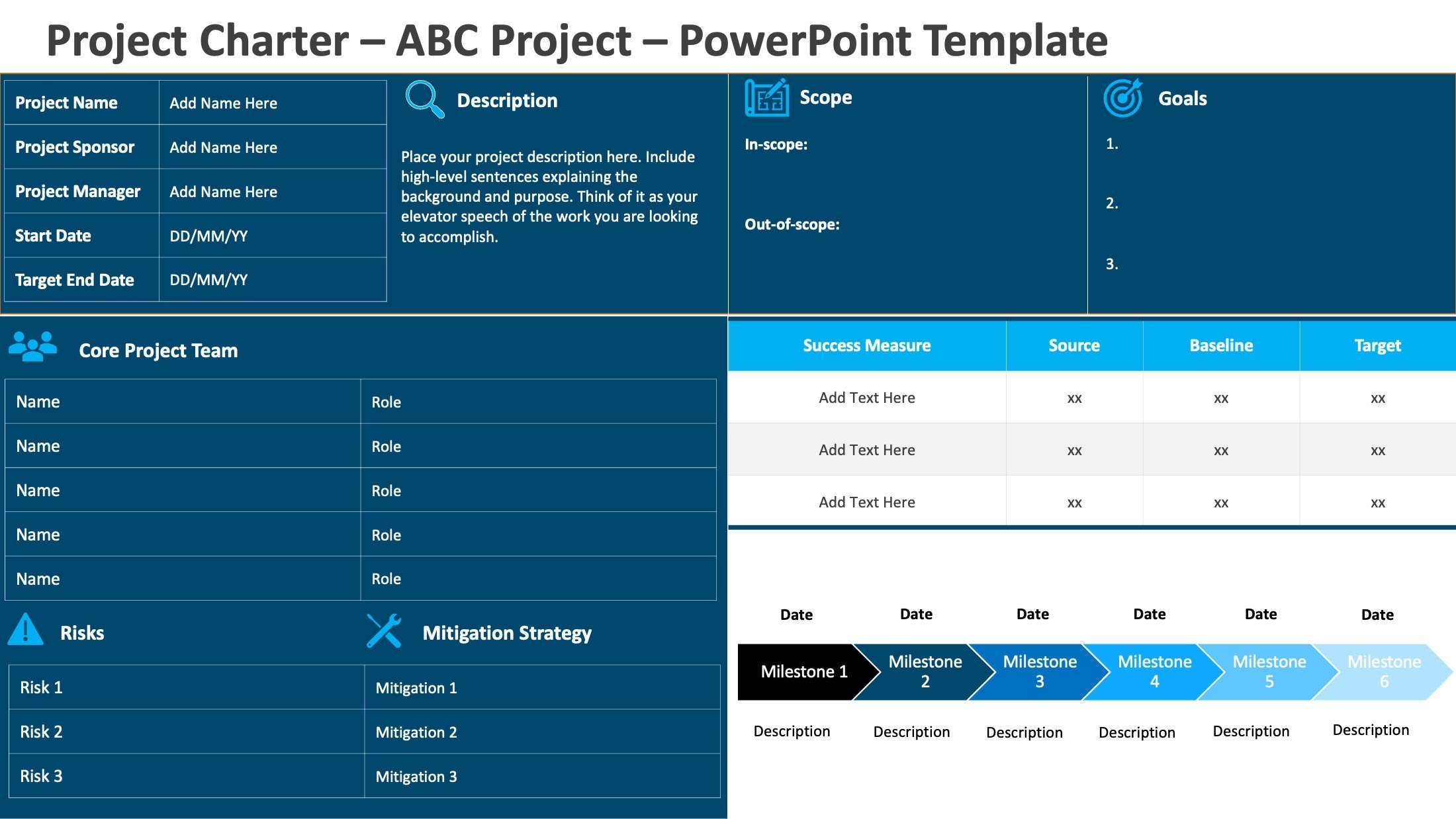 Project Charter Template PowerPoint