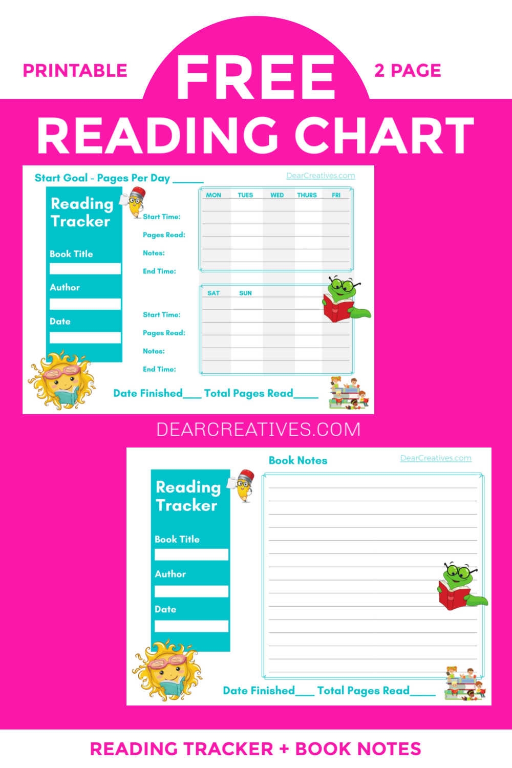 Reading Chart Printables Plus Editable PDF Versions Dear Creatives Reading Chart Printables Plus Editable PDF Versions Dear Creatives