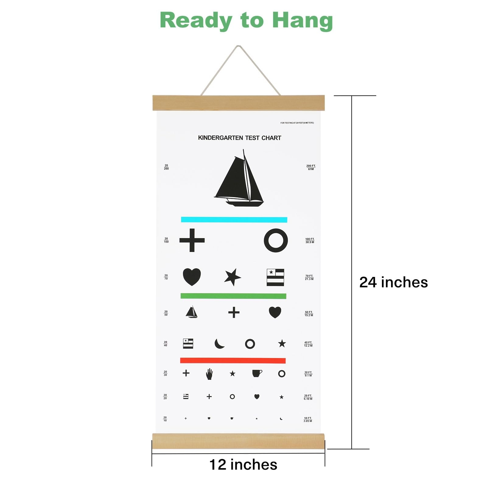 Reading Charts For Kids At Home Kindergarten Eye Chart Black Symbols For 20ft Vision Testing Ring Size Chart