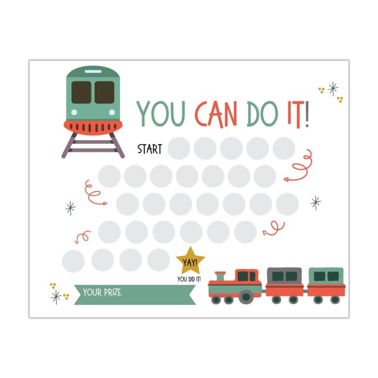 Reward Chart For Kids Printable Train Behavior Chart Daily Chore Chart Kids Routine Sticker Chart Toddler Reward Chart Etsy