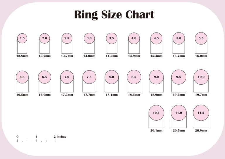 Ring Size Chart The Ultimate Guide To Accurate Sizing Sunrise Bling Jewelry