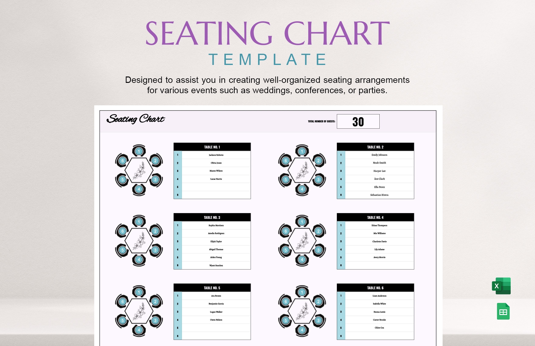 Seating Chart Template In Excel Google Sheets Download Seating Chart Template In Excel Google Sheets Download