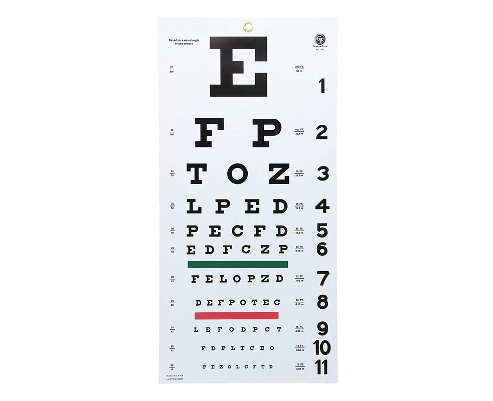 Snellen Plastic Eye Chart Graham Field Snellen Plastic Eye Chart Graham Field