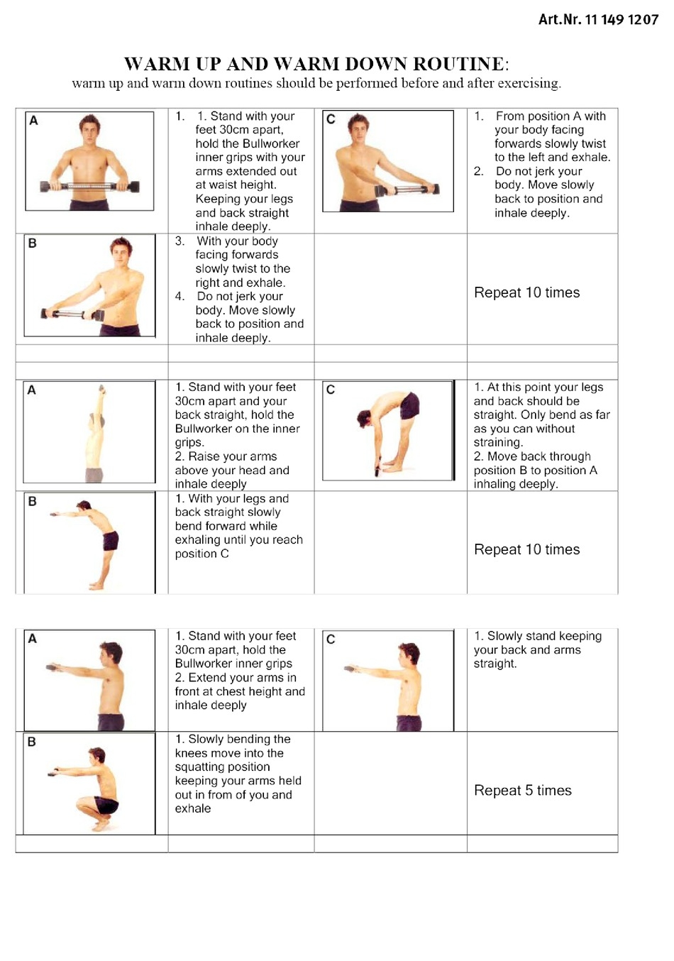 SPORT THIEME BULLWORKER MANUAL Pdf Download ManualsLib