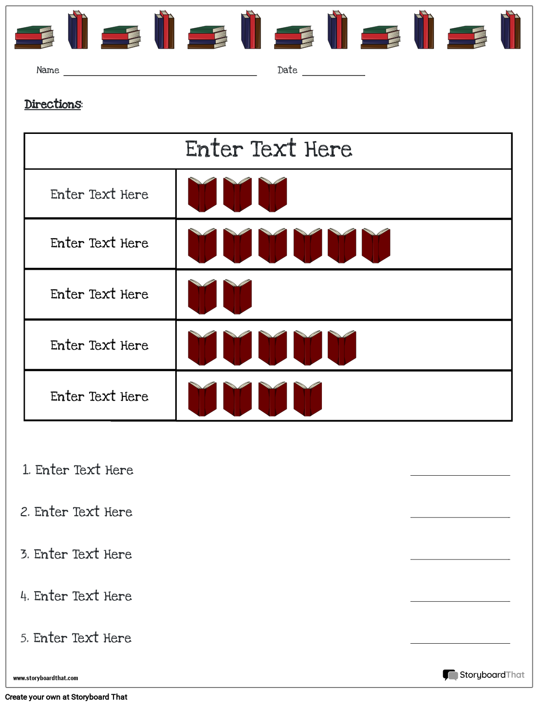 Storyboard That Free Pictograph Worksheets For Teachers