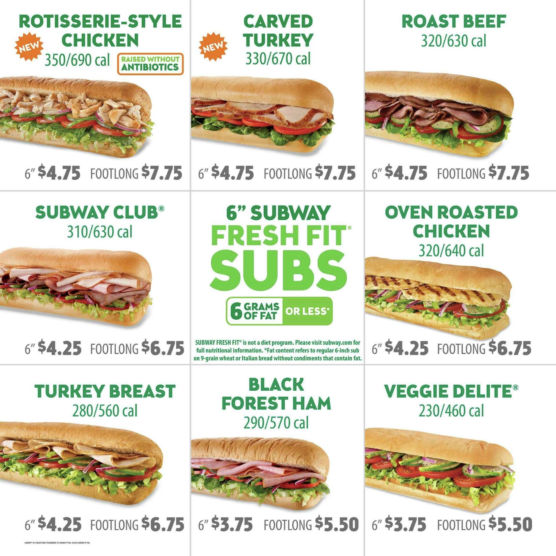 Subway Adds Calorie Counts To Menu Boards