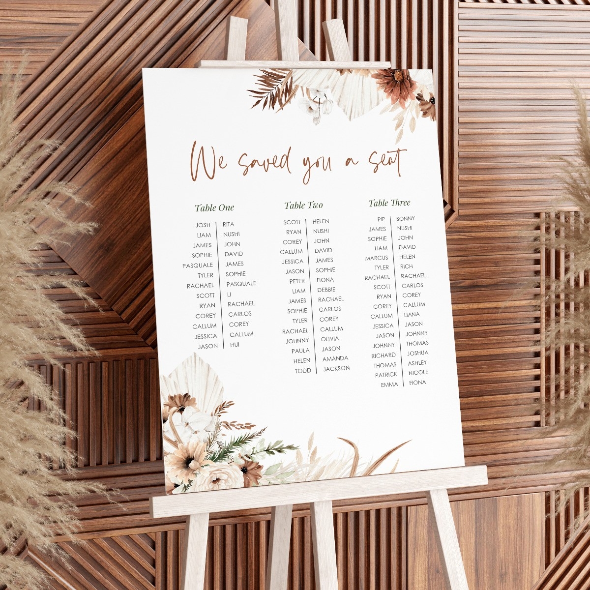 Baptism Seating Chart Template Free Printable