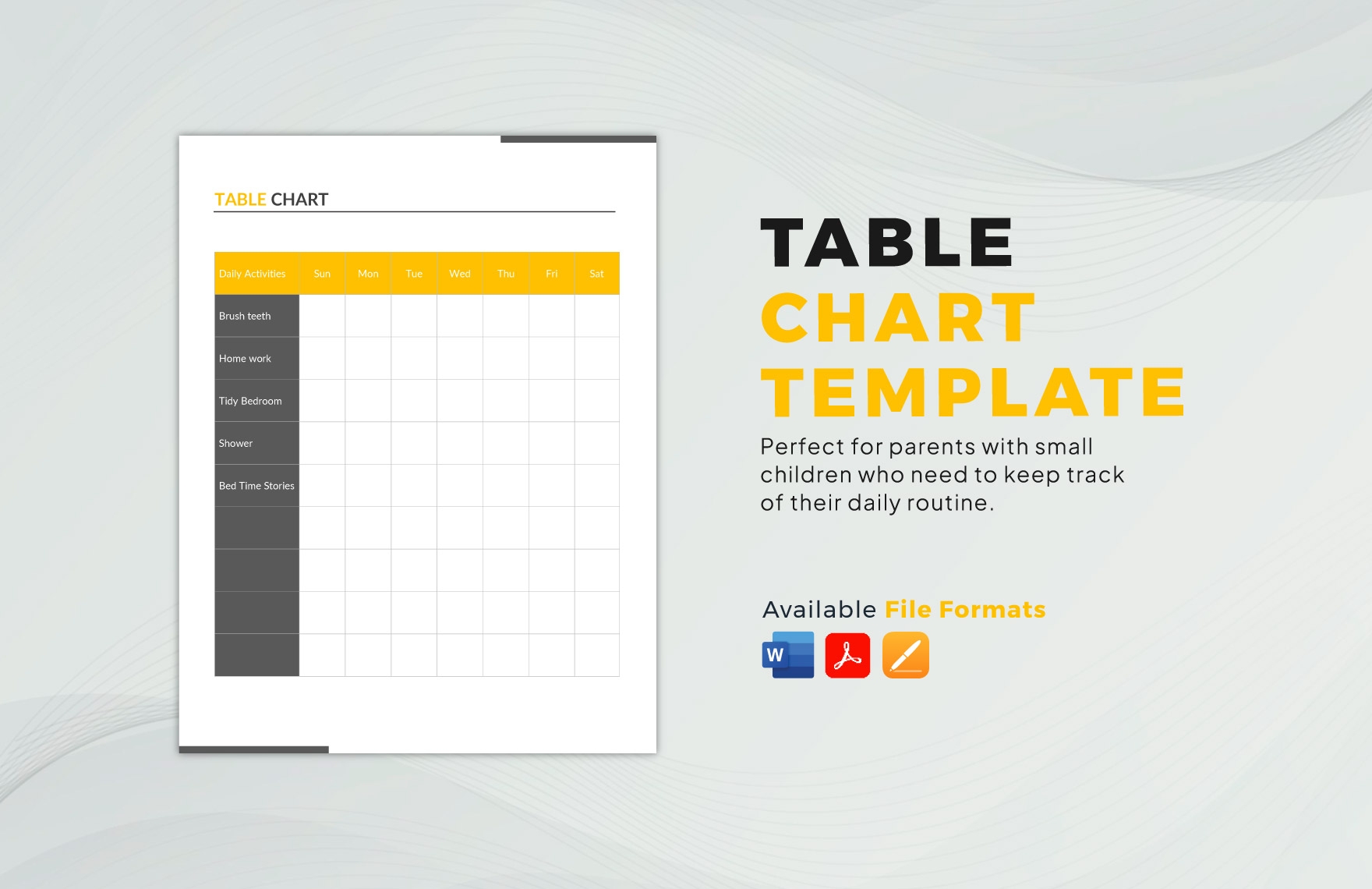 Table Charts Template Table Charts Template