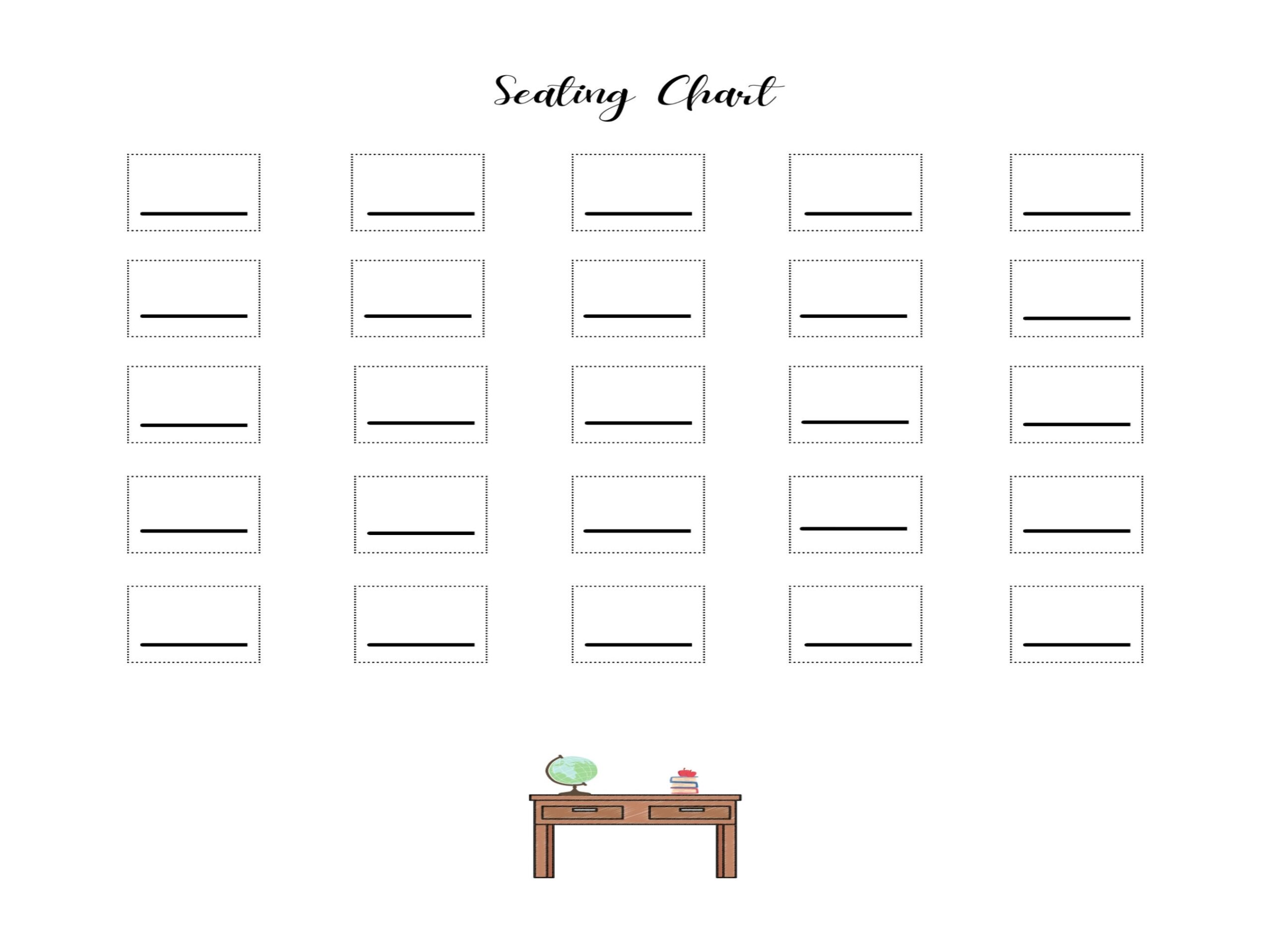 Teacher s Classroom Seating Chart Printable PDF Teacher s Classroom Seating Chart Printable PDF