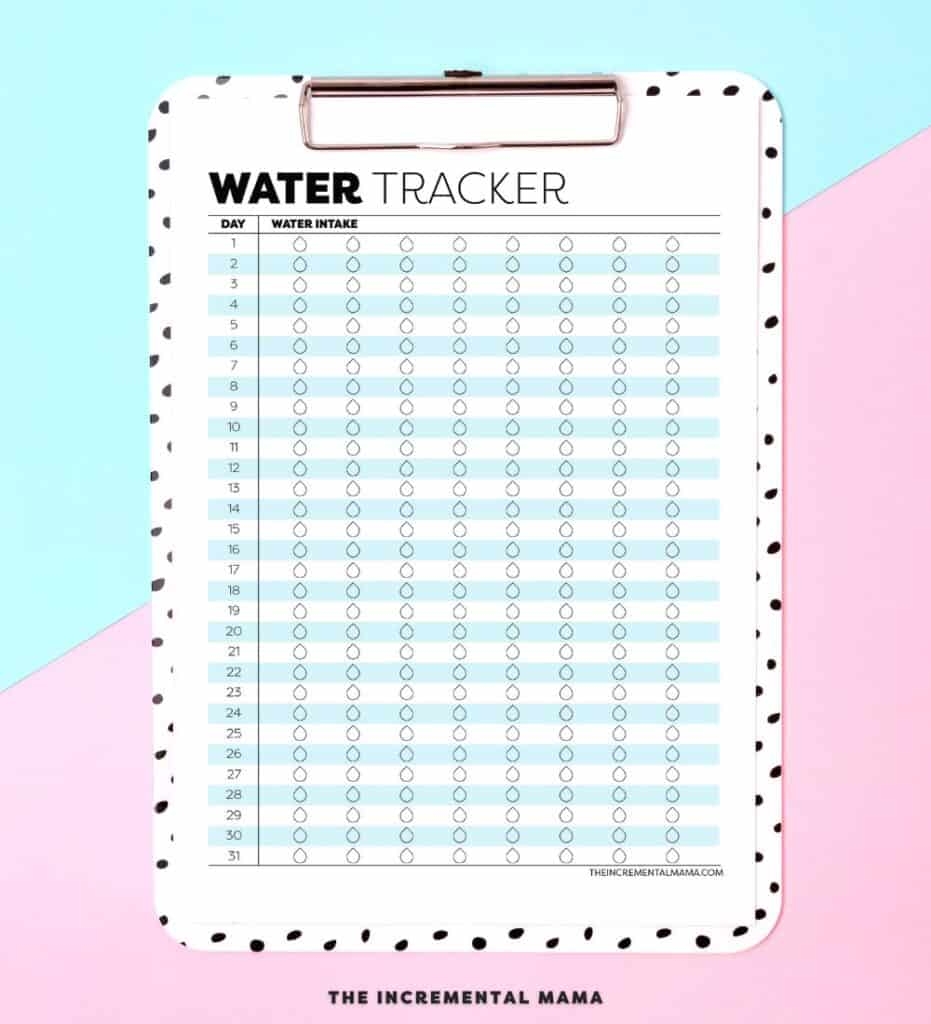 Water Drinking Chart Printable 30 Days