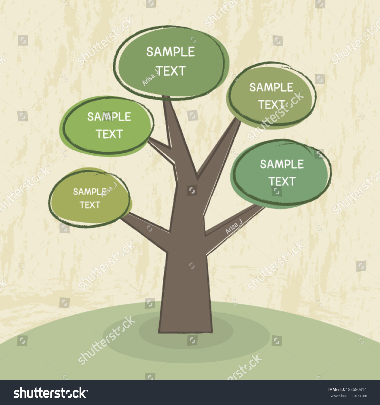 Tree Chart Design Template Tree Diagram Stock Vector Royalty Free 188680814 Shutterstock