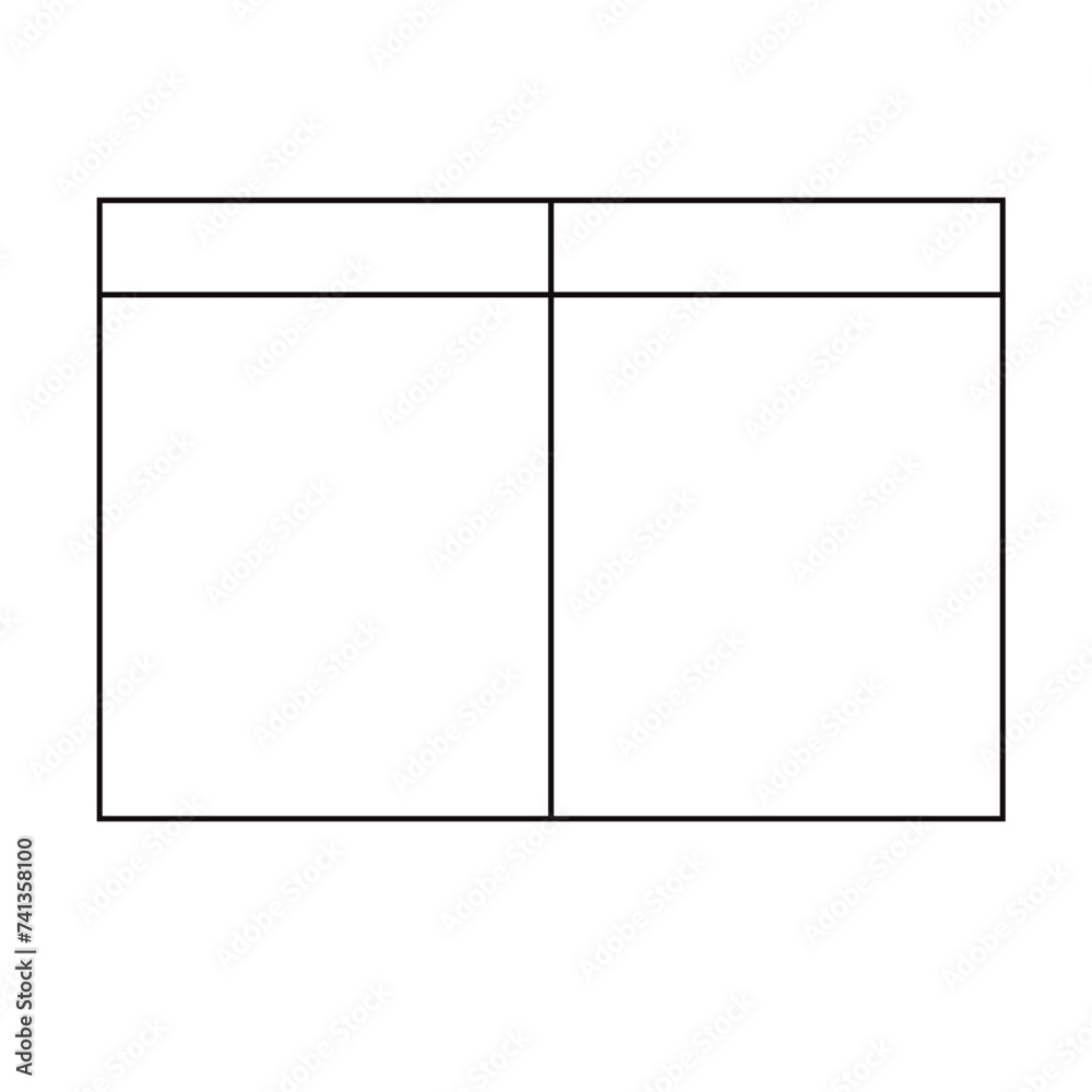 Two Column Table Without Rows Vector Infographics Template Stock Vector Adobe Stock Two Column Table Without Rows Vector Infographics Template Stock Vector Adobe Stock