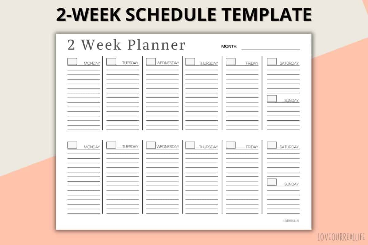 Free Printable Blank Week Chart Free Printable Blank Week Chart