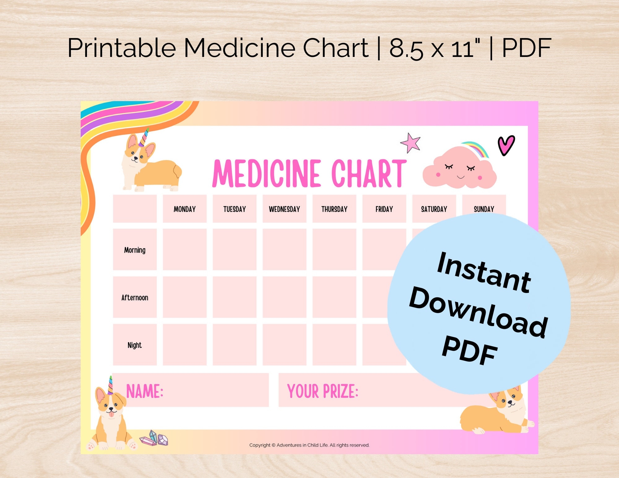 Unicorn Medicine Chart Instant Download PDF Etsy Unicorn Medicine Chart Instant Download PDF Etsy