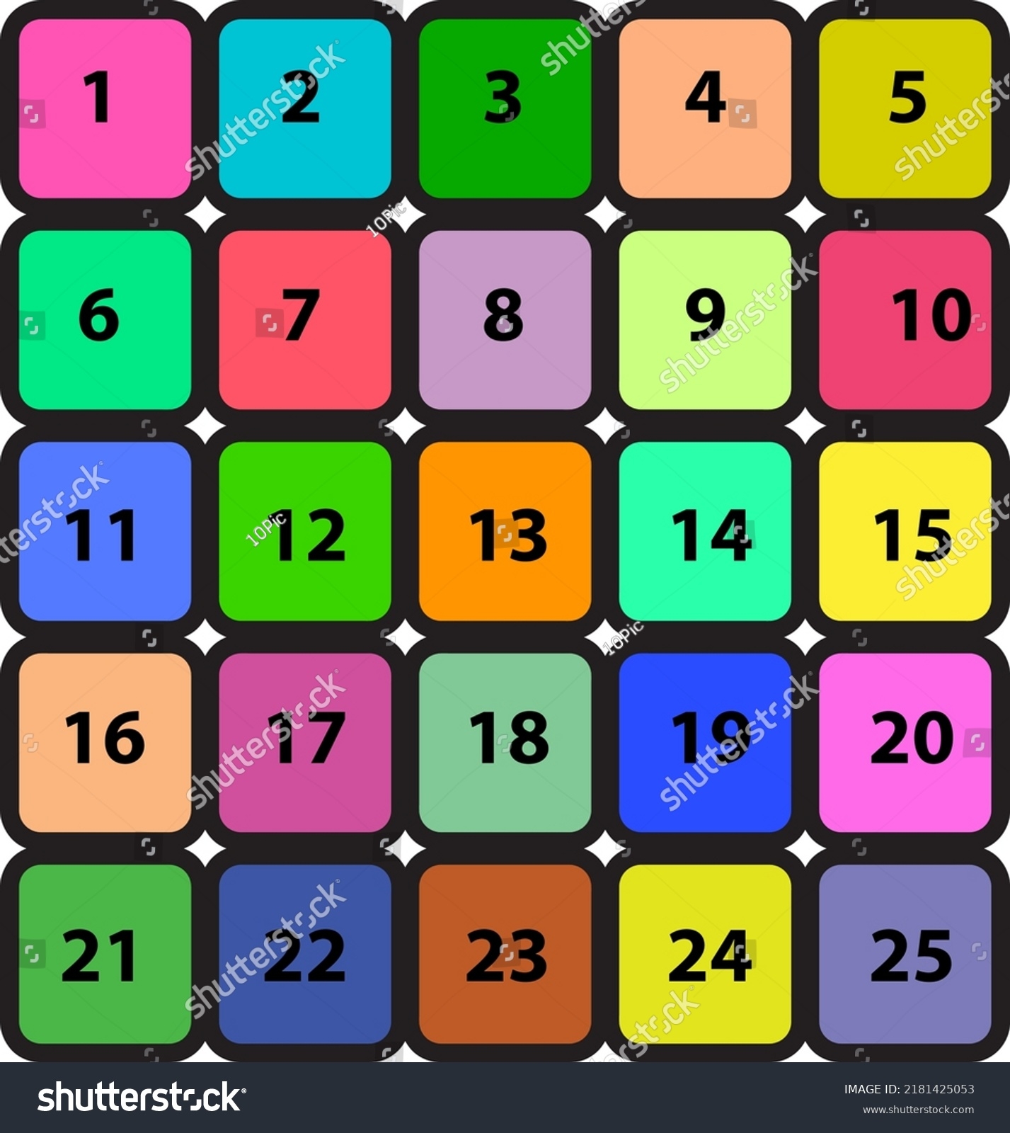 1 25 Number Chart Educational Board Stock Vector Royalty Free 2181425053 Shutterstock 1 25 Number Chart Educational Board Stock Vector Royalty Free 2181425053 Shutterstock