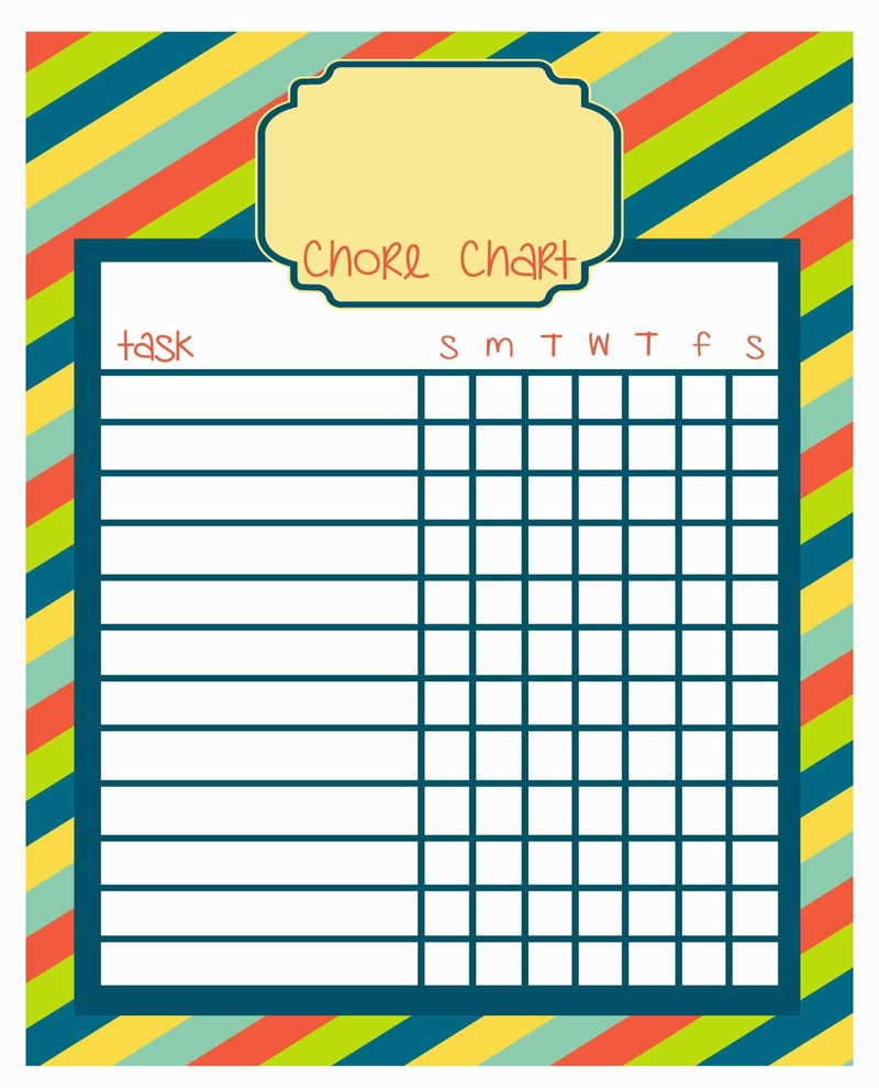 10 Free Chore Chart Templates For Kids Printable