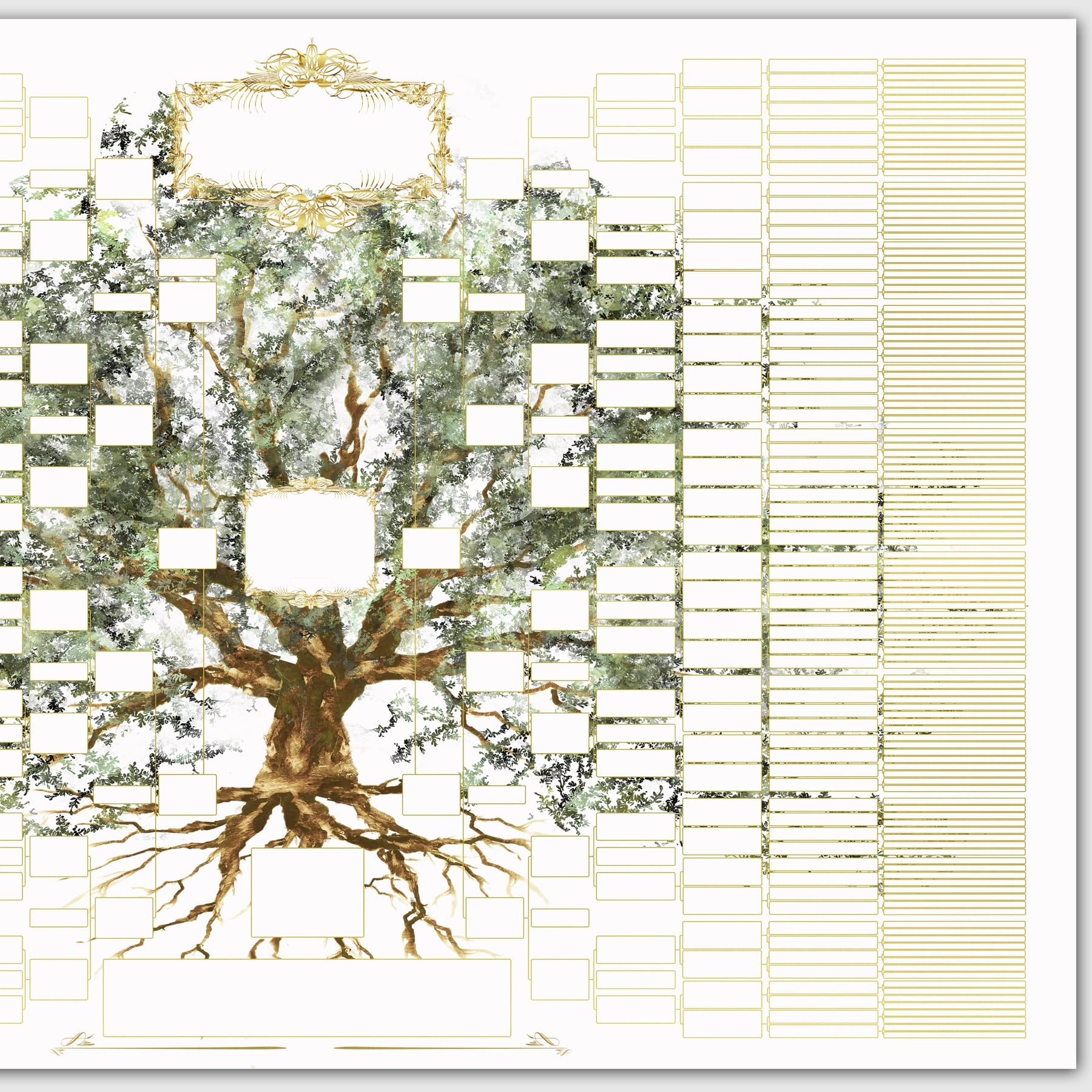 10 Generation Tree Template With Roots Branches 10 Generation Tree Template With Roots Branches